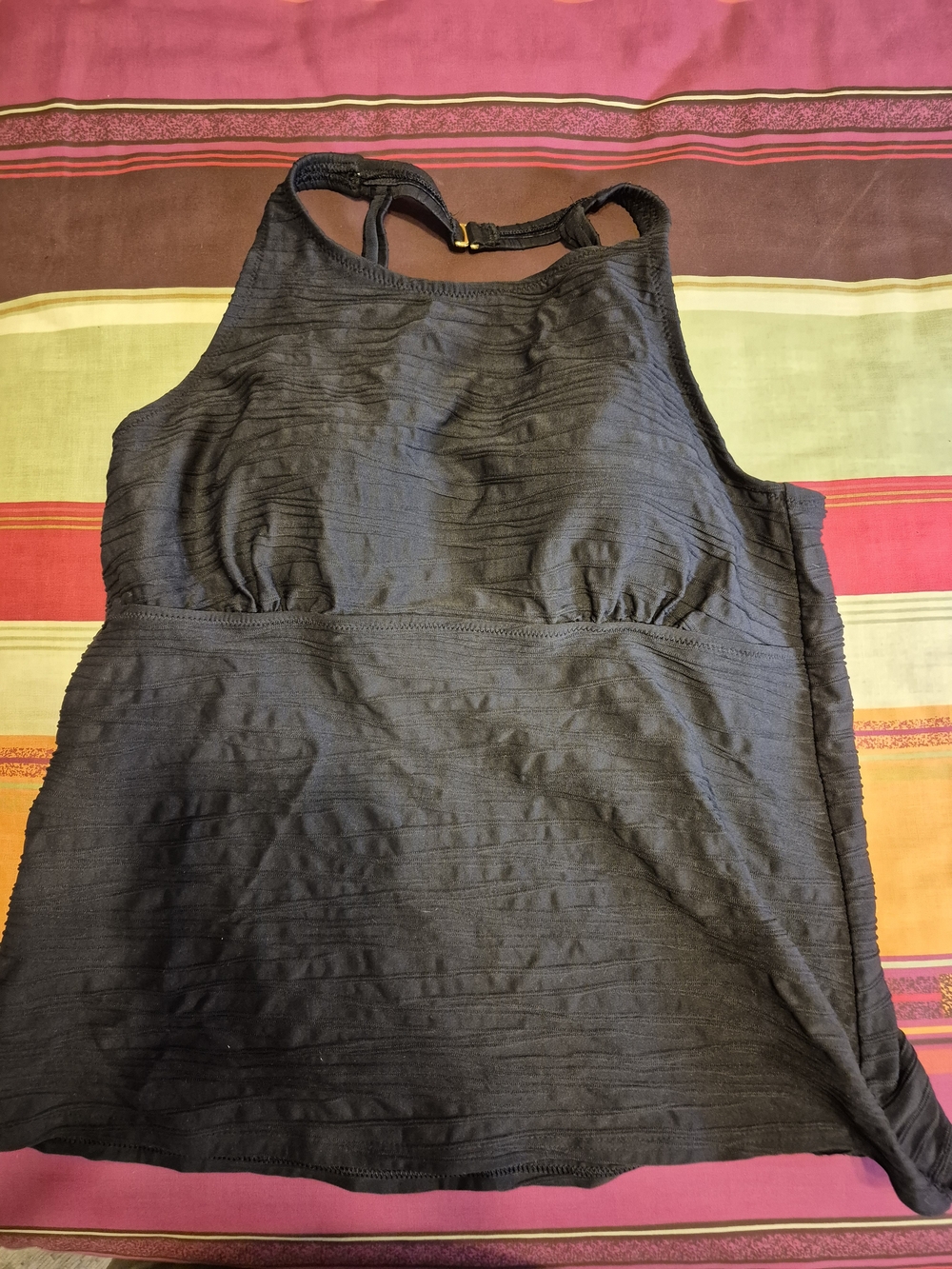 Lands' End Black Tankini Top
